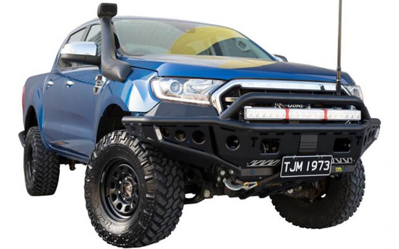 Ford Ranger T6 052015 On Tjm Bull Bar Chaser Steel Black Suspension Systems And 4x4 7905