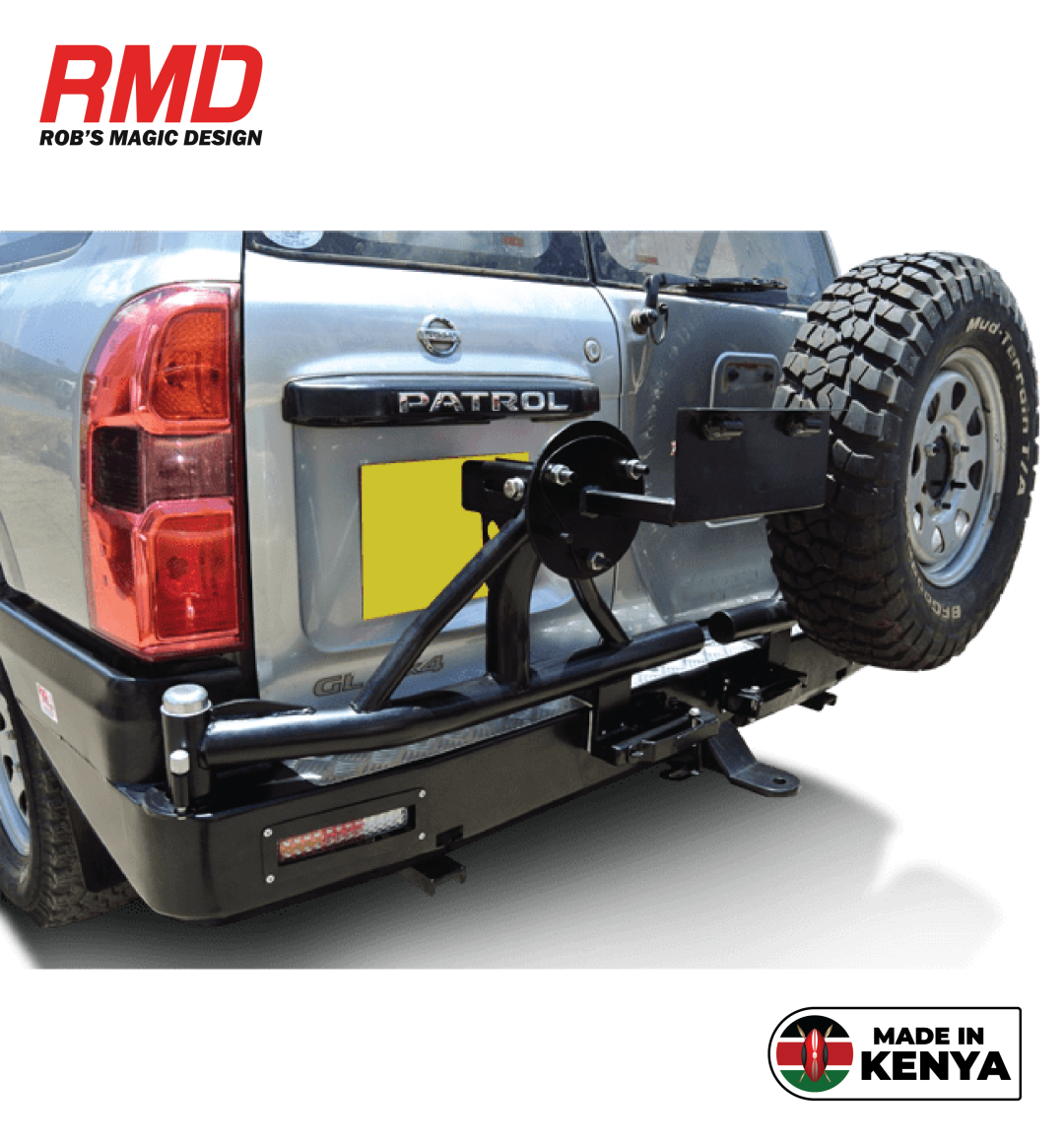 Nissan Patrol (+2005) Rear Tyre Carrier (Right / Left Hand Side) (Require Rear Bar (RB8))